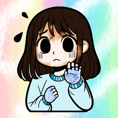 a girl who is afraid