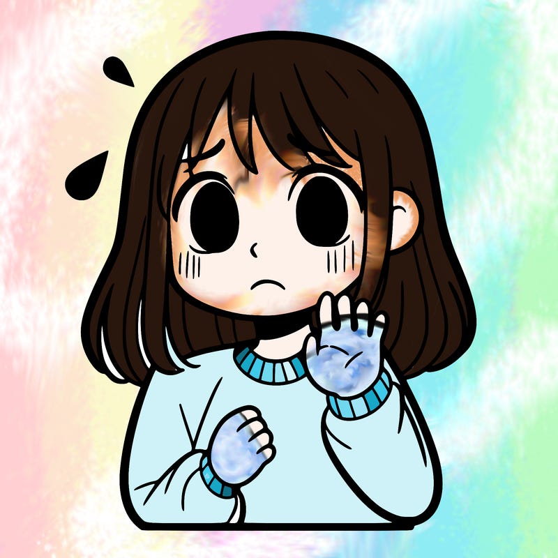 a girl who is afraid