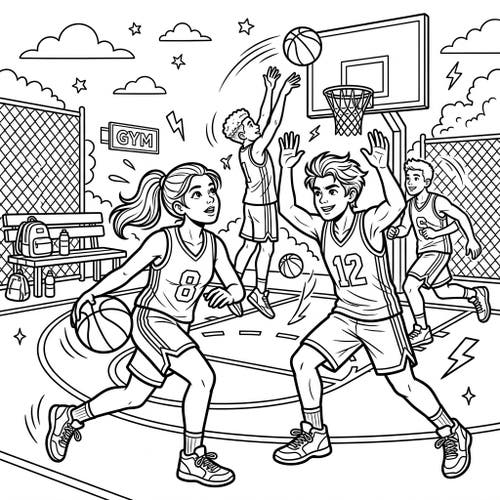 Youth Basketball Athletes