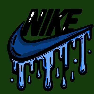 dripping nike logo