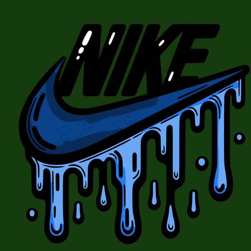 dripping nike logo