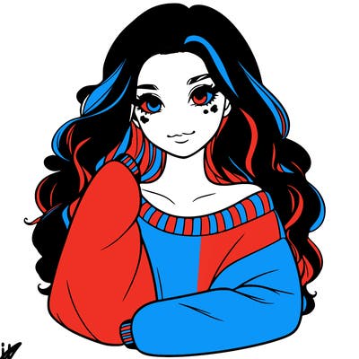 a beautiful girl in a big sweatshirt