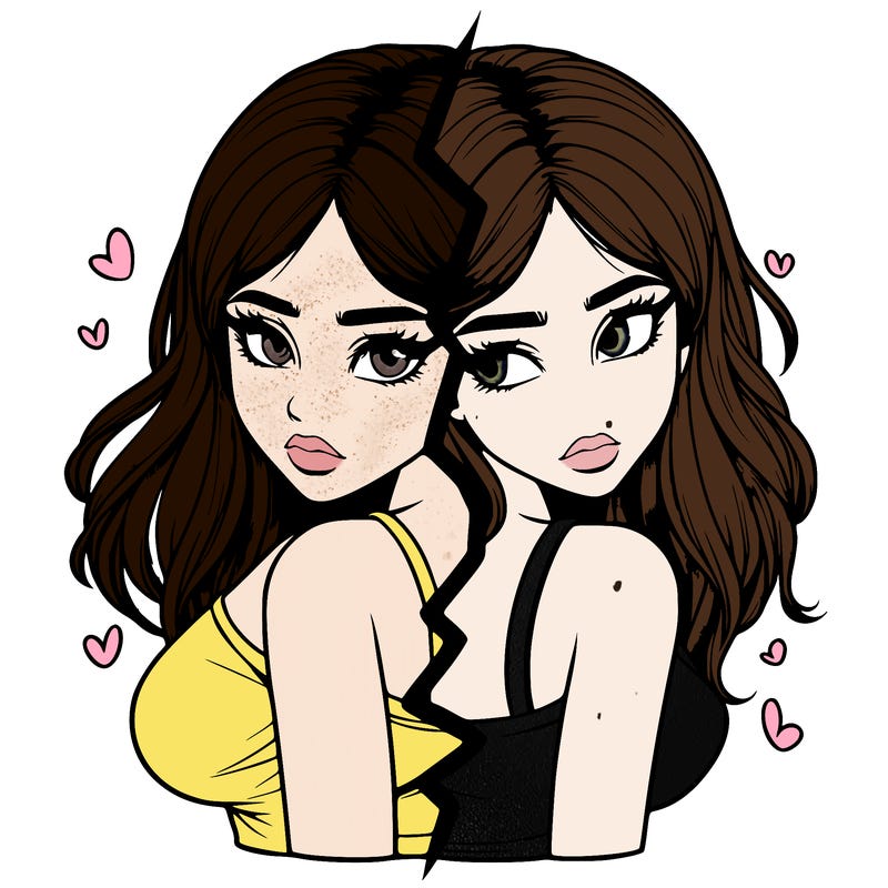 realistic girl split