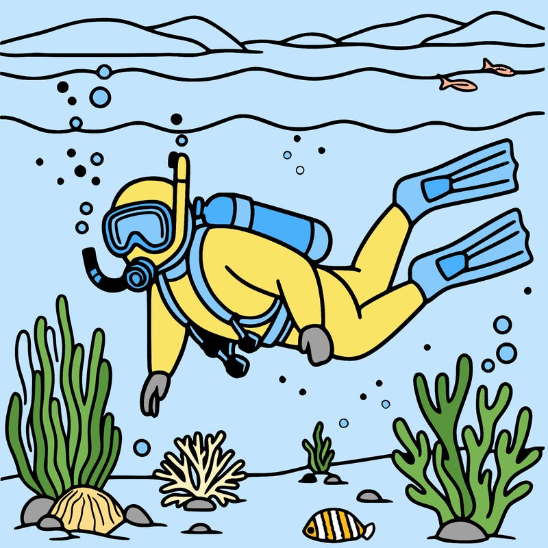 scuba diverse in the ocean