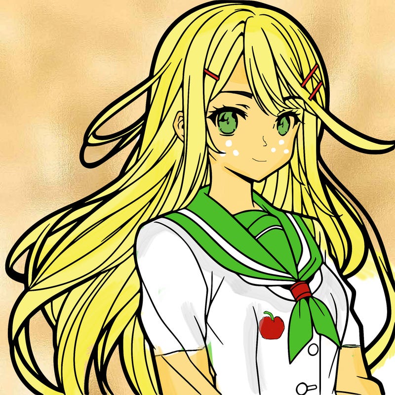 anime girl long hair