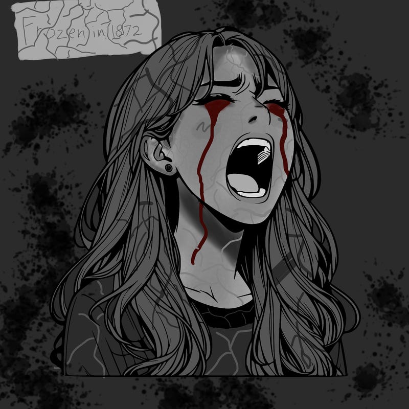 screaming realistic, girl