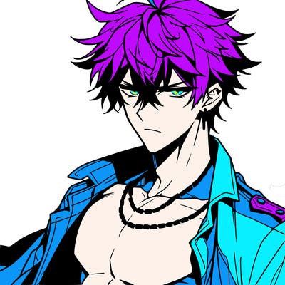 hot badass anime boy