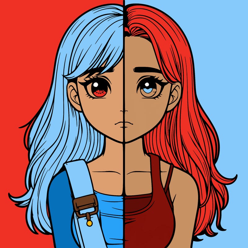 realistic girl split