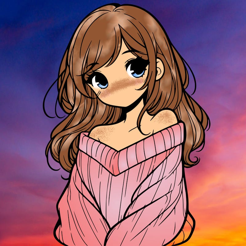 shy pretty girl wearing a sweater that is falling off one shoulder portrait