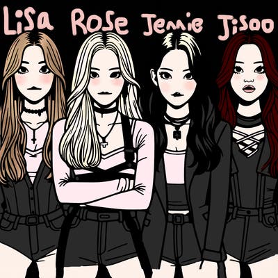 blackpink a 4 girl group kpop jennie rose lisa jisoo