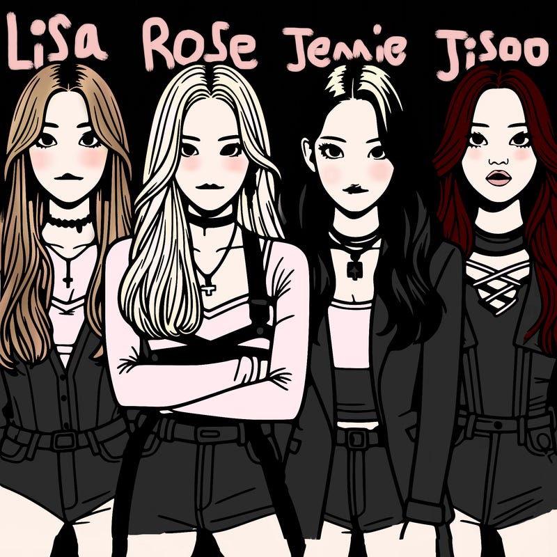 blackpink a 4 girl group kpop jennie rose lisa jisoo