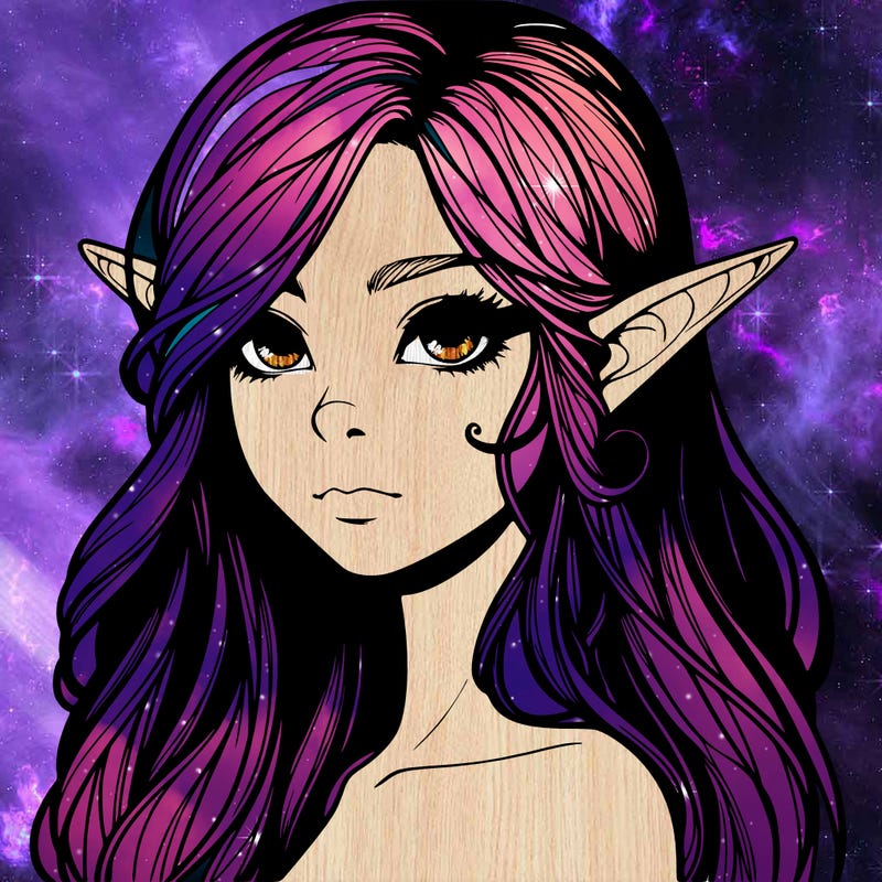 elf girl realistic dark fantasy