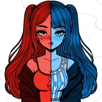 realistic girl split