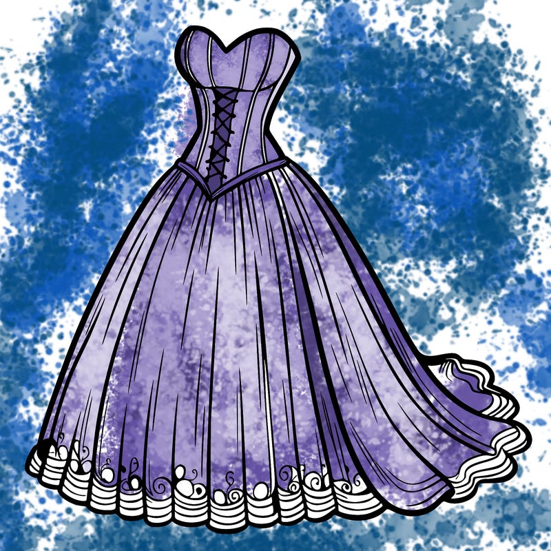 wedding dress-corset and a long and flowy skirt