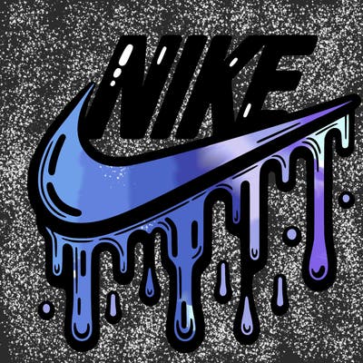 dripping nike logo