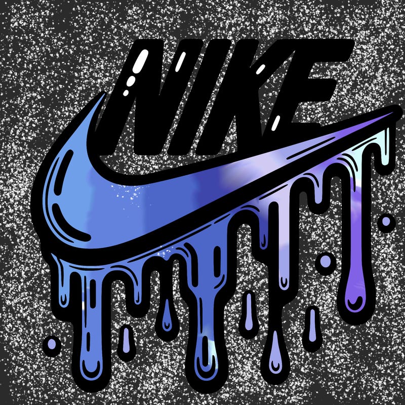 dripping nike logo