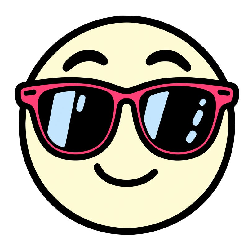 emoji with sunglasses