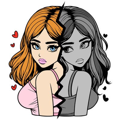 realistic girl split