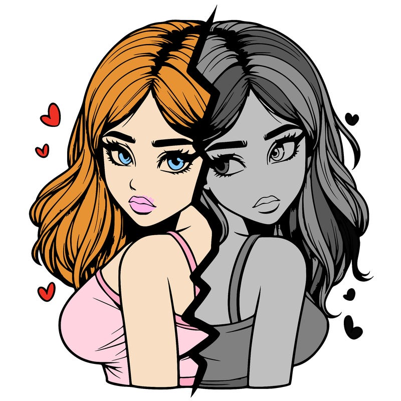 realistic girl split