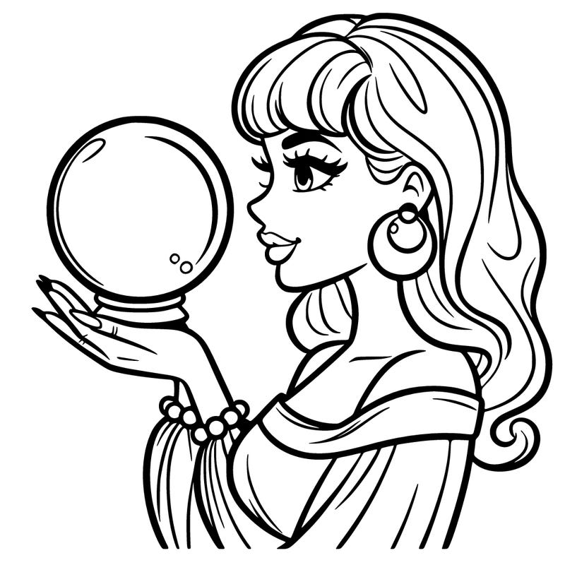 woman with a crystal ball