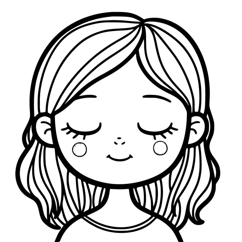 girl with eyes closed