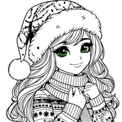 realistic christmas girl