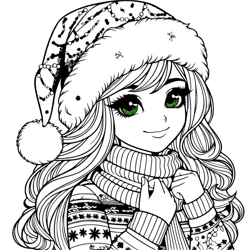 realistic christmas girl