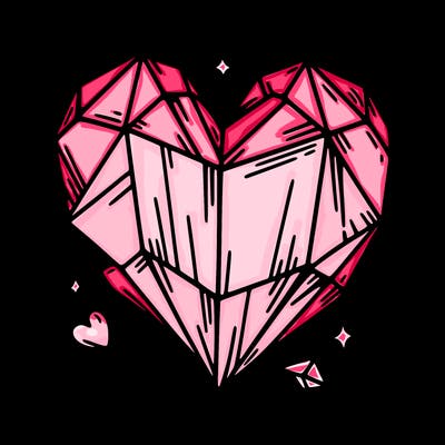 crystal heart