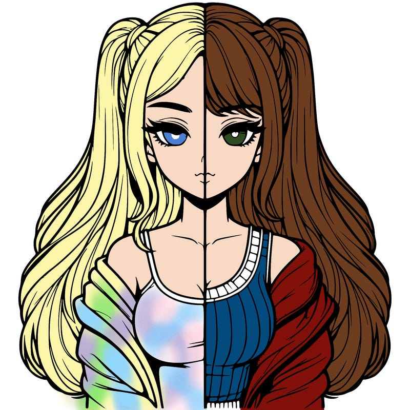 realistic girl split