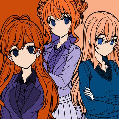 anime girls teenagers