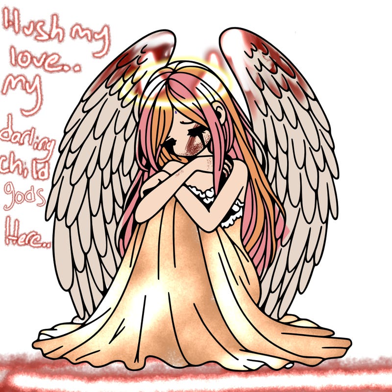 ethereal girl in grief, lonely and heartbroken