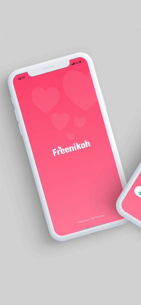FreeNikah - Muslim Matrimony - FreeNikah Muslim matrimony app splash screen with logo and find your life partner tagline