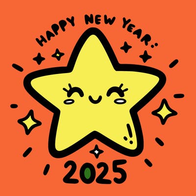 happy new year 2025 star wish
