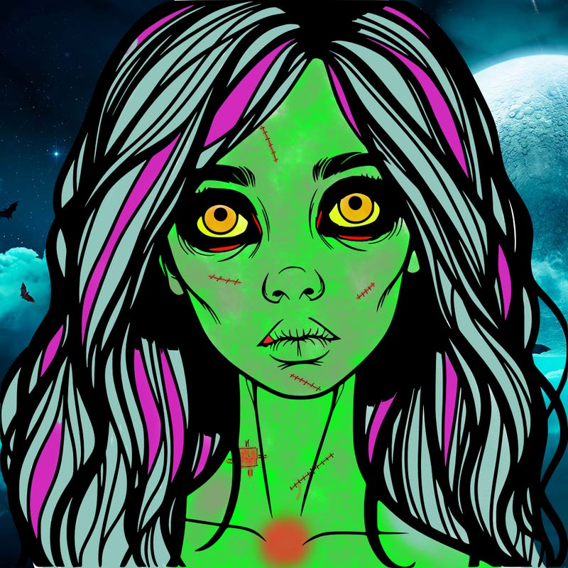 scary beautiful realistic girl