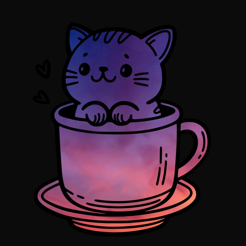 a  cat in a cup
