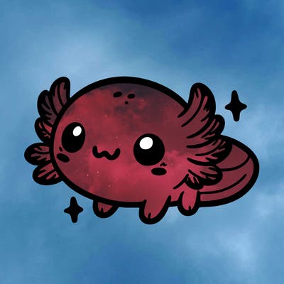 cute easy baby axolotl