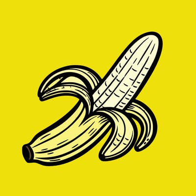 a peeled banana