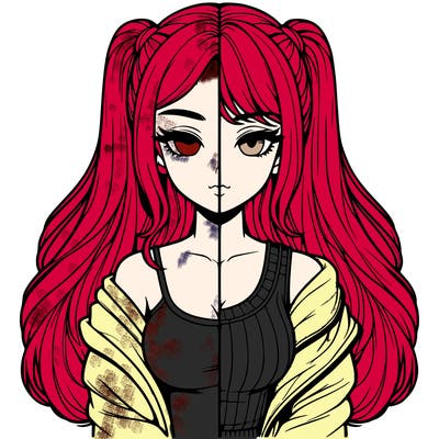 realistic girl split