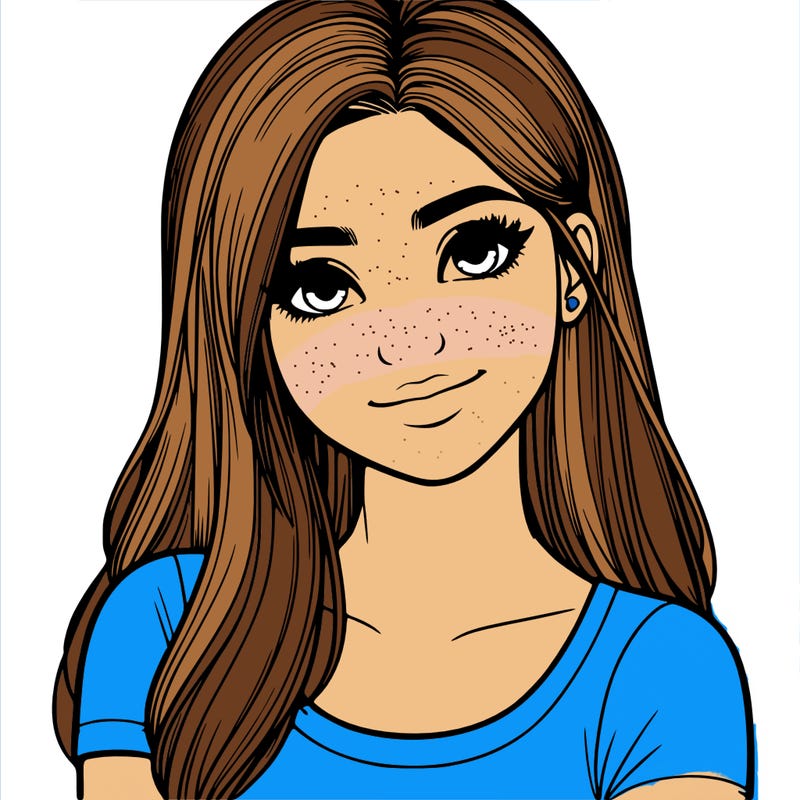 realistic pretty teenage girl