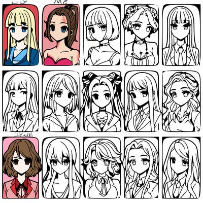 girls that look diffrent anime