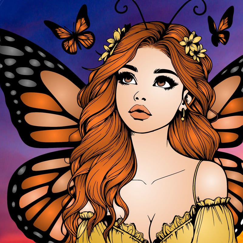 butterfly fairy realistic girl