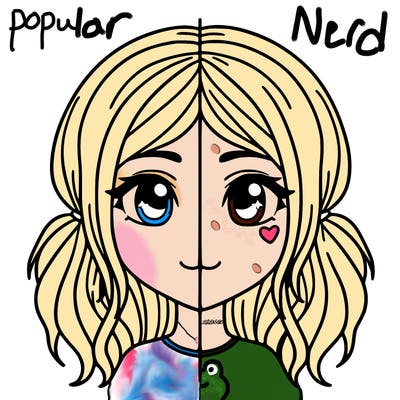 split girl just the face