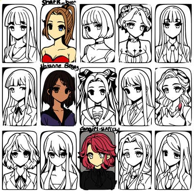 girls that look diffrent anime