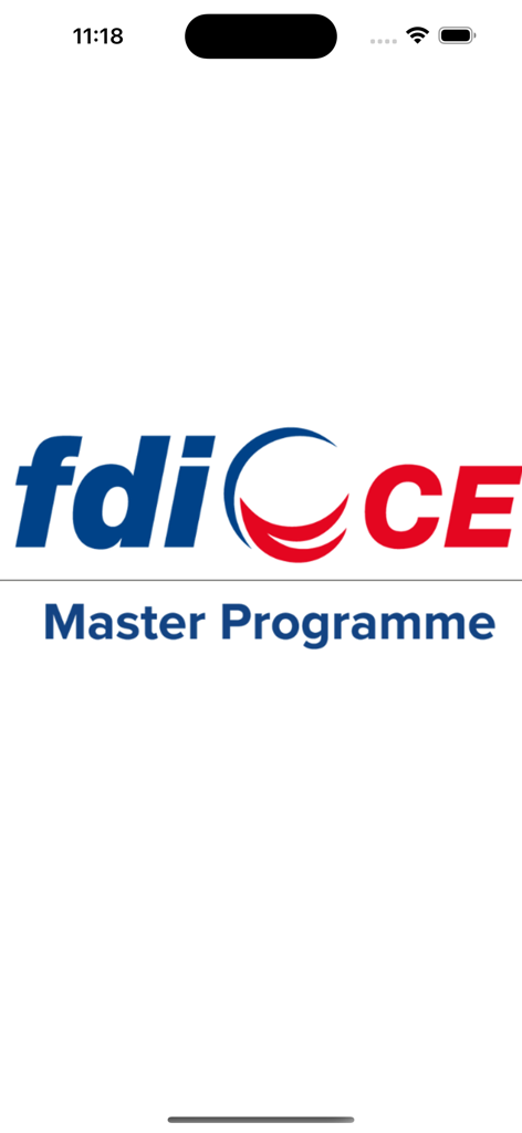 FDI Master CE Programme - Logo de l'écran de démarrage du Programme Master CE de la FDI