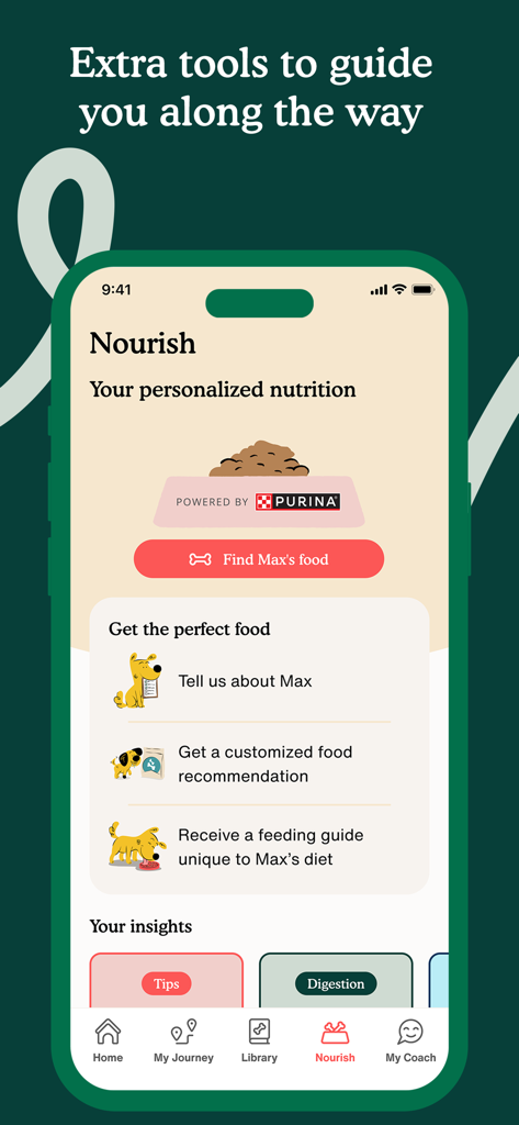 Zigzag - Dog & Puppy Training - Personalized puppy nutrition and feeding guide feature in the Zigzag app