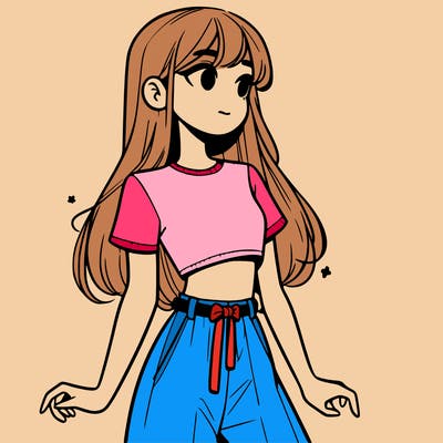 girl in a cute crop top