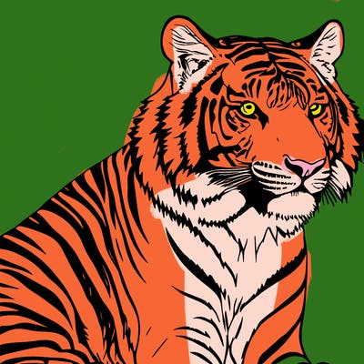 realistic tiger with wings