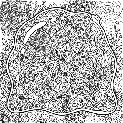 Explore a unique blend of whimsy and complexity with this Gelatinous Blob Zentangle coloring page. Its detailed patterns offer a truly meditative and engaging artistic experience.