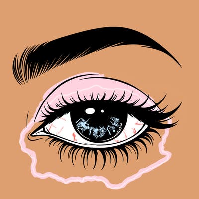 eye closed realistic