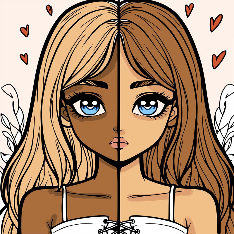 realistic girl split